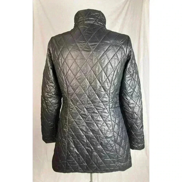 The North Face Quilted Black Mid Length Insulated Puffer Warm Jacket Coat S - Picture 2 of 8